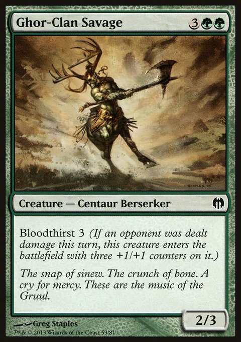Ghor-Clan Savage, Duel Decks: Heroes vs. Monsters #53, Magic: The Gathering card