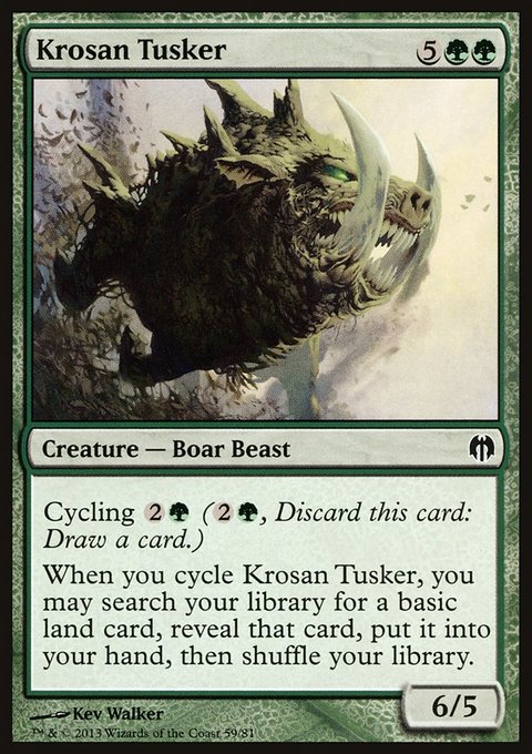 Krosan Tusker, Duel Decks: Heroes vs. Monsters #59, Magic: The Gathering card