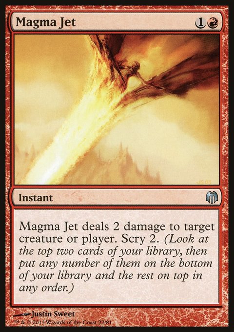 Magma Jet, Duel Decks: Heroes vs. Monsters #22, Magic: The Gathering card
