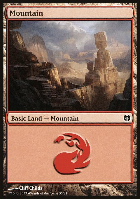 Mountain, Duel Decks: Heroes vs. Monsters #35, Magic: The Gathering card