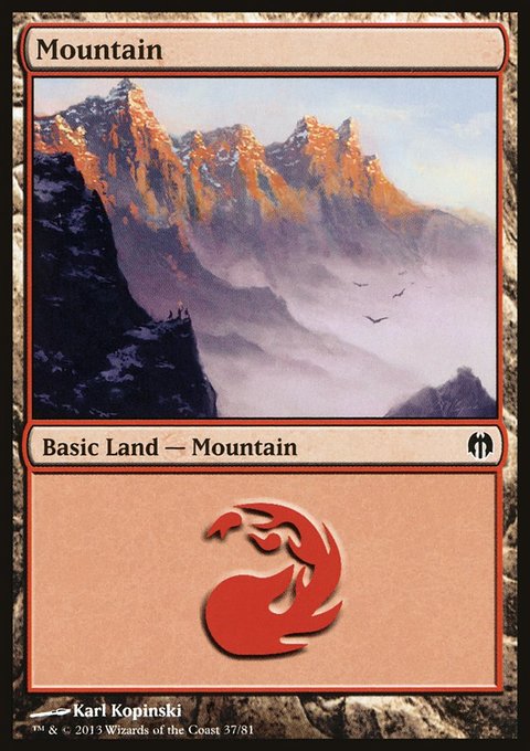 Mountain, Duel Decks: Heroes vs. Monsters #37, Magic: The Gathering card