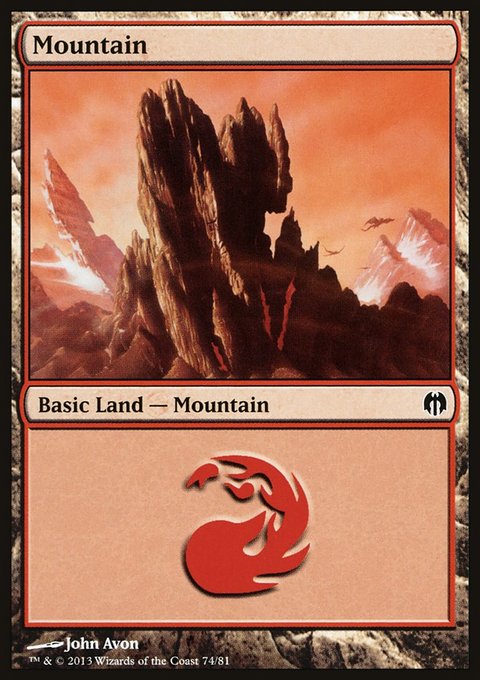Mountain, Duel Decks: Heroes vs. Monsters #74, Magic: The Gathering card
