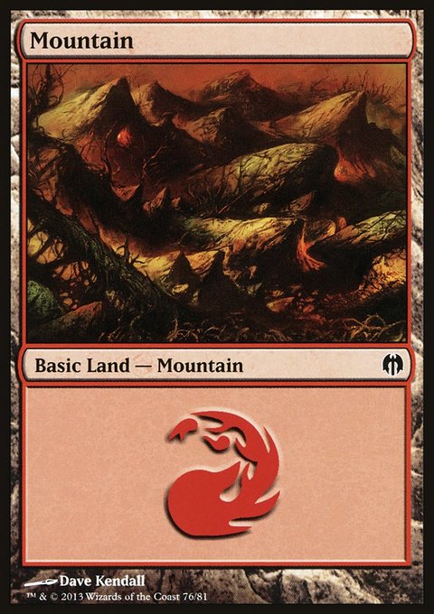 Mountain, Duel Decks: Heroes vs. Monsters #76, Magic: The Gathering card