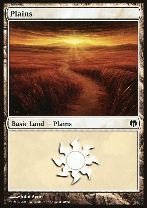 Plains, Duel Decks: Heroes vs. Monsters #40, Magic: The Gathering card