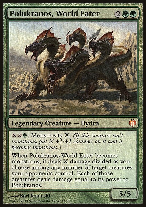 Polukranos, World Eater, Duel Decks: Heroes vs. Monsters #43, Magic: The Gathering card