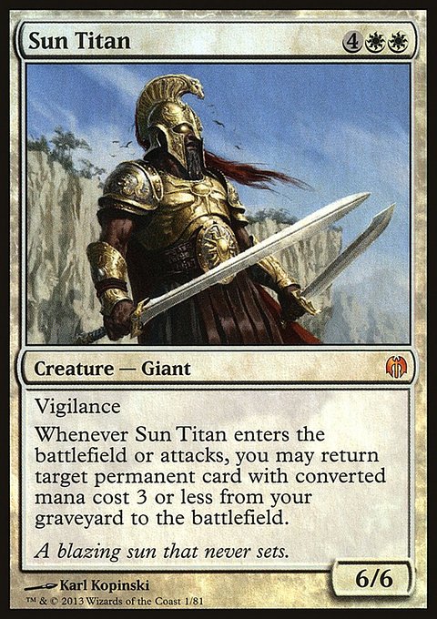 Sun Titan, Duel Decks: Heroes vs. Monsters #1, Magic: The Gathering card