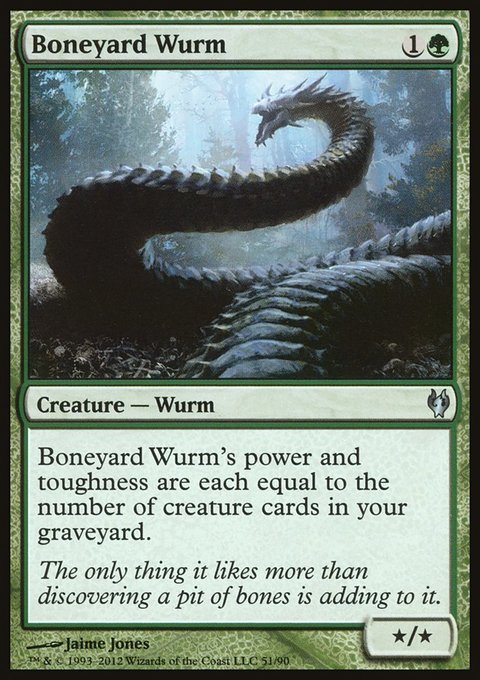 Boneyard Wurm, Duel Decks: Izzet vs. Golgari #51, Magic: The Gathering card