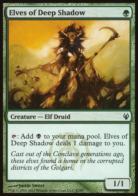 Elves of Deep Shadow, Duel Decks: Izzet vs. Golgari #47, Magic: The Gathering card