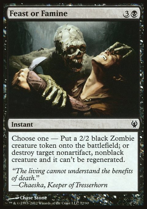 Feast or Famine, Duel Decks: Izzet vs. Golgari #72, Magic: The Gathering card