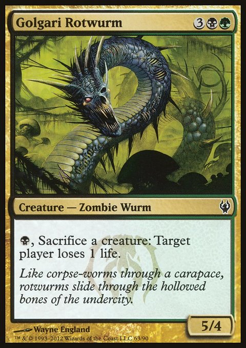 Golgari Rotwurm, Duel Decks: Izzet vs. Golgari #63, Magic: The Gathering card