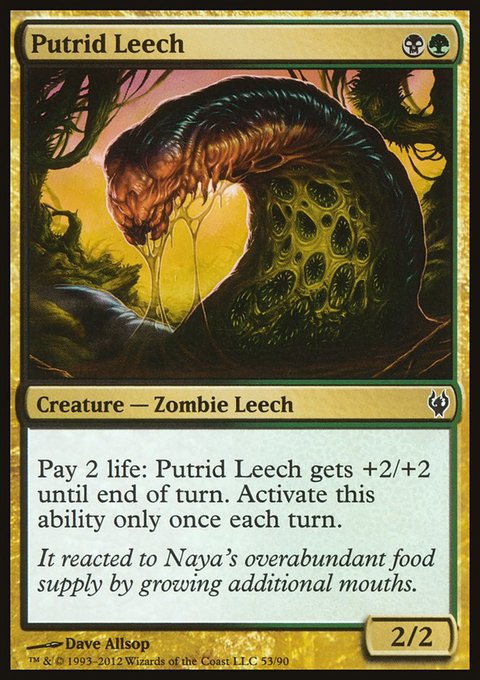 Putrid Leech, Duel Decks: Izzet vs. Golgari #53, Magic: The Gathering card