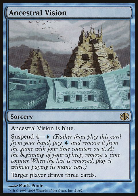 Ancestral Vision, Duel Decks: Jace vs. Chandra #21, Magic: The Gathering card