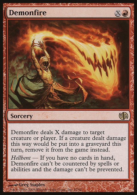 Demonfire, Duel Decks: Jace vs. Chandra #57, Magic: The Gathering card