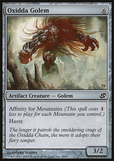 Oxidda Golem, Duel Decks: Jace vs. Chandra #46, Magic: The Gathering card