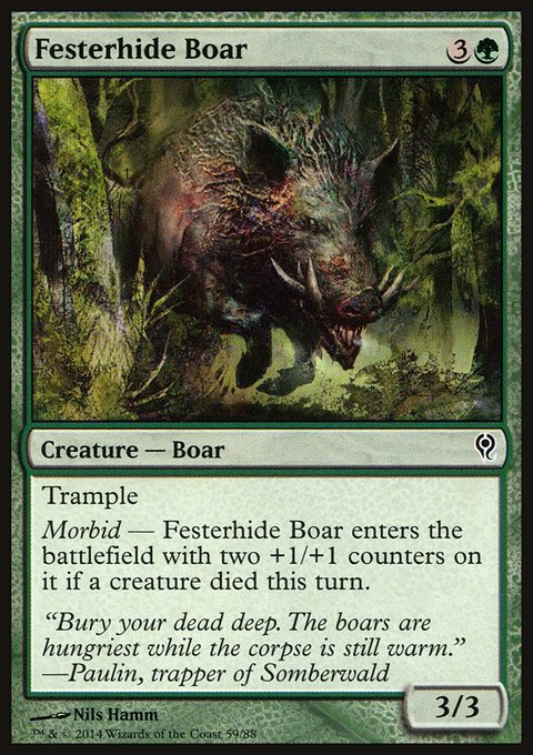 Festerhide Boar, Duel Decks: Jace vs. Vraska #59, Magic: The Gathering card