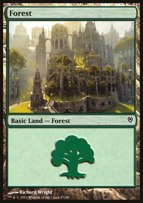 Forest, Duel Decks: Jace vs. Vraska #87, Magic: The Gathering card