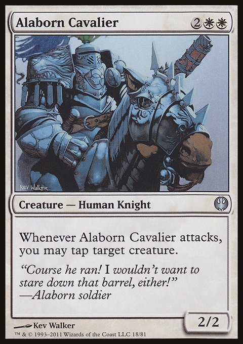 Alaborn Cavalier, Duel Decks: Knights vs. Dragons #18, Magic: The Gathering card