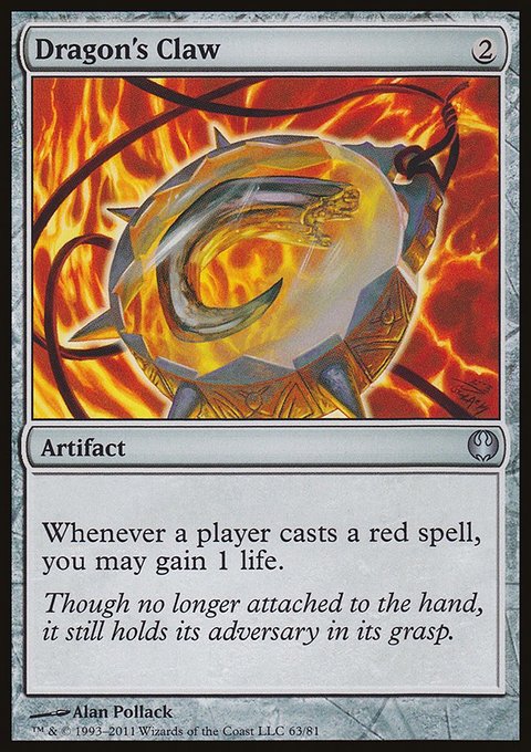 Dragon's Claw, Duel Decks: Knights vs. Dragons #63, Magic: The Gathering card