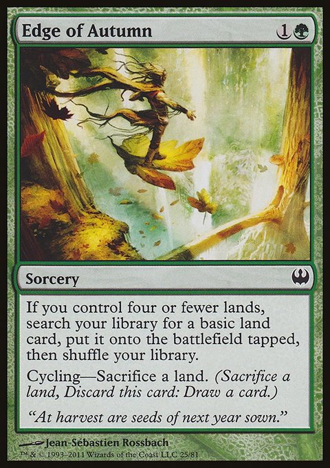 Edge of Autumn, Duel Decks: Knights vs. Dragons #25, Magic: The Gathering card