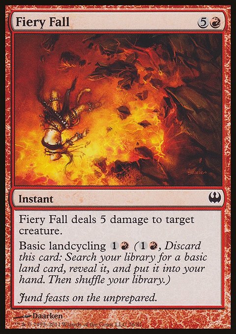 Fiery Fall, Duel Decks: Knights vs. Dragons #76, Magic: The Gathering card
