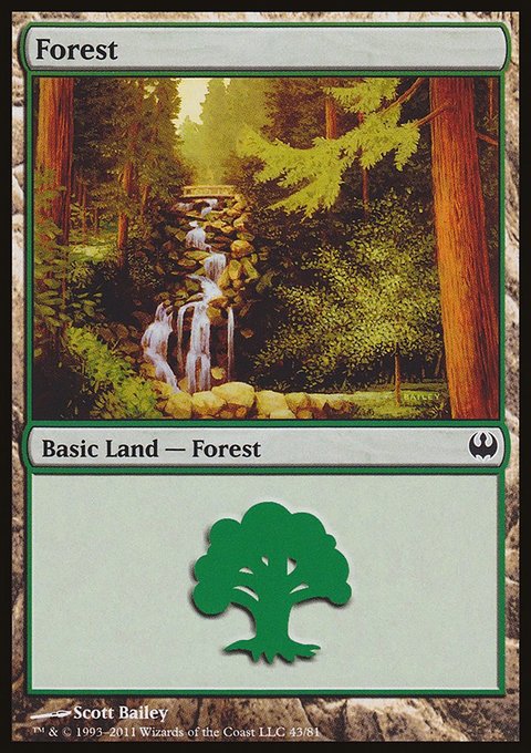 Forest, Duel Decks: Knights vs. Dragons #43, Magic: The Gathering card