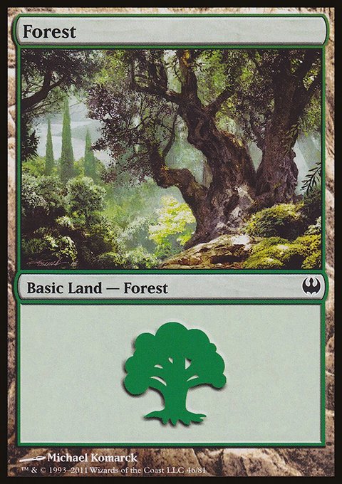Forest, Duel Decks: Knights vs. Dragons #46, Magic: The Gathering card