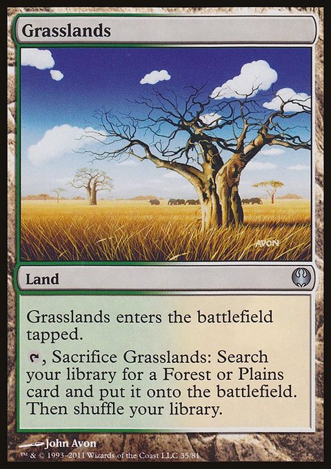 Grasslands, Duel Decks: Knights vs. Dragons #35, Magic: The Gathering card