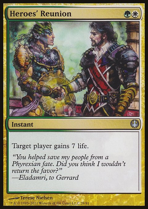 Heroes' Reunion, Duel Decks: Knights vs. Dragons #29, Magic: The Gathering card