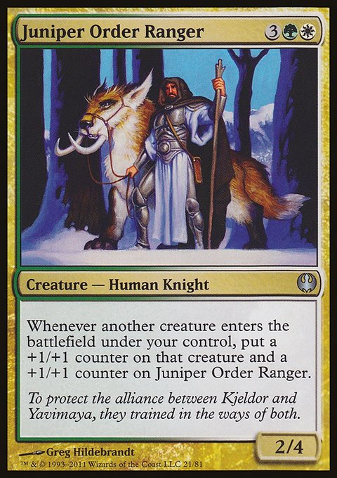 Juniper Order Ranger, Duel Decks: Knights vs. Dragons #21, Magic: The Gathering card