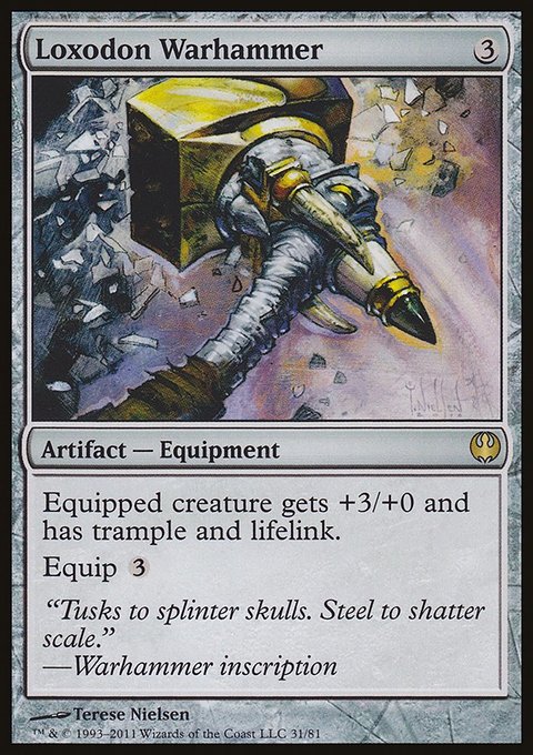 Loxodon Warhammer, Duel Decks: Knights vs. Dragons #31, Magic: The Gathering card