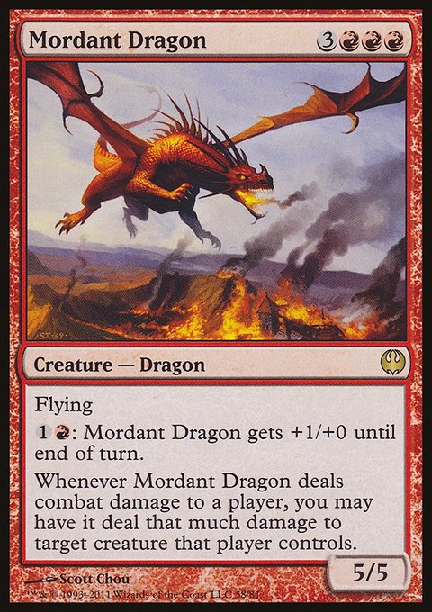 Mordant Dragon, Duel Decks: Knights vs. Dragons #58, Magic: The Gathering card