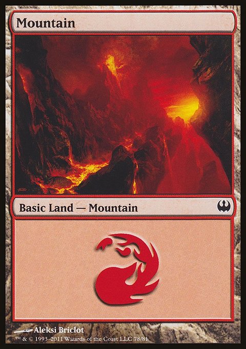 Mountain, Duel Decks: Knights vs. Dragons #78, Magic: The Gathering card
