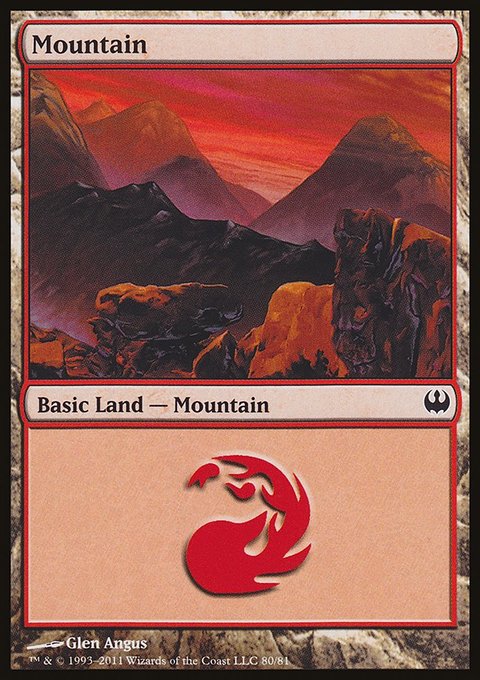 Mountain, Duel Decks: Knights vs. Dragons #80, Magic: The Gathering card