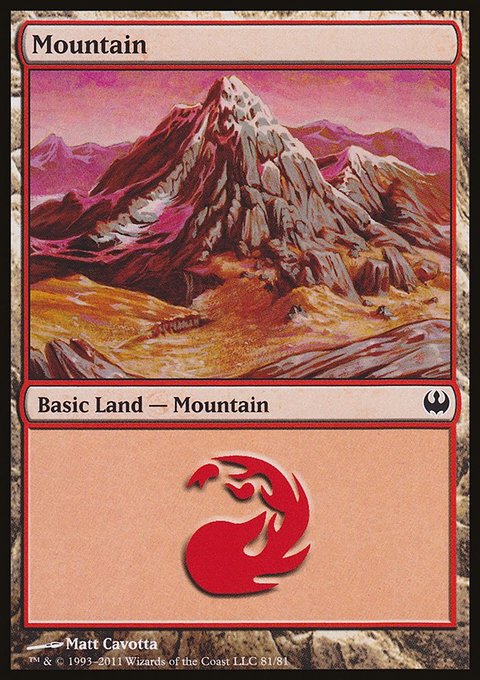 Mountain, Duel Decks: Knights vs. Dragons #81, Magic: The Gathering card