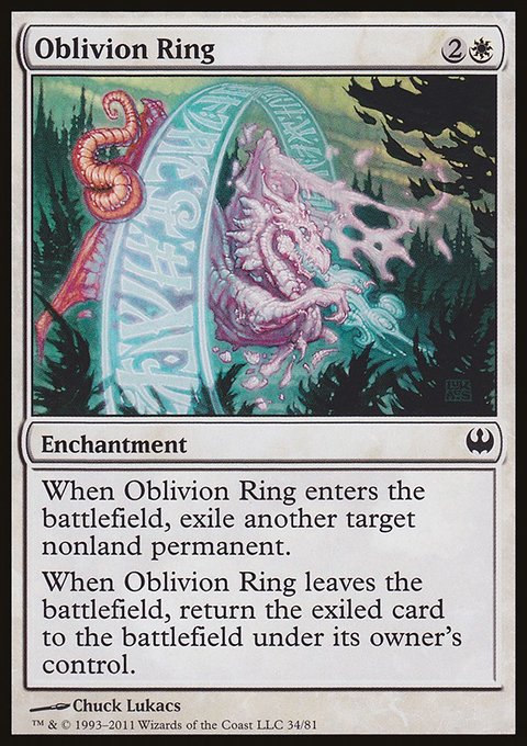 Oblivion Ring, Duel Decks: Knights vs. Dragons #34, Magic: The Gathering card
