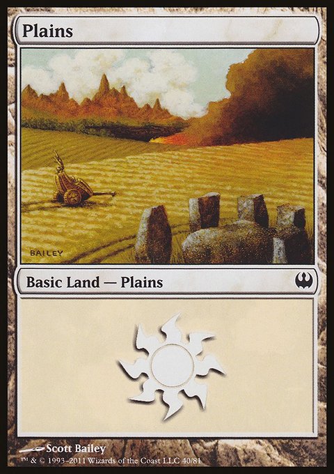 Plains, Duel Decks: Knights vs. Dragons #40, Magic: The Gathering card