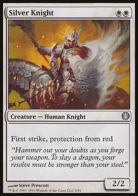 Silver Knight, Duel Decks: Knights vs. Dragons #8, Magic: The Gathering card