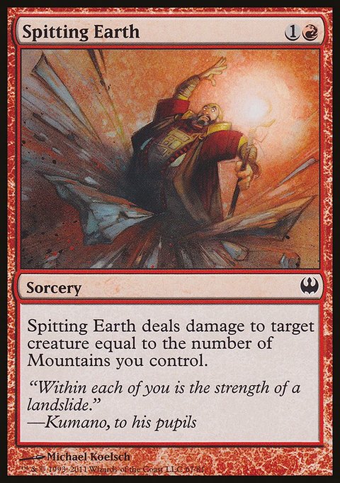 Spitting Earth, Duel Decks: Knights vs. Dragons #67, Magic: The Gathering card