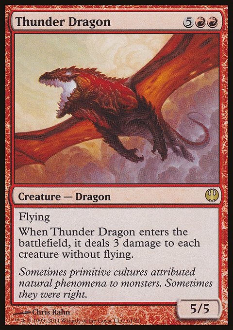 Thunder Dragon, Duel Decks: Knights vs. Dragons #61, Magic: The Gathering card