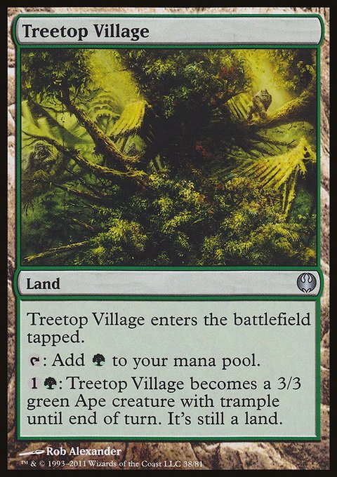 Treetop Village, Duel Decks: Knights vs. Dragons #38, Magic: The Gathering card