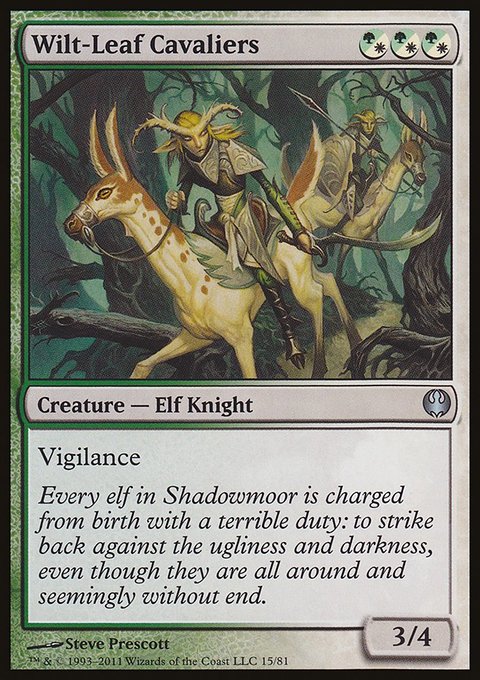 Wilt-Leaf Cavaliers, Duel Decks: Knights vs. Dragons #15, Magic: The Gathering card