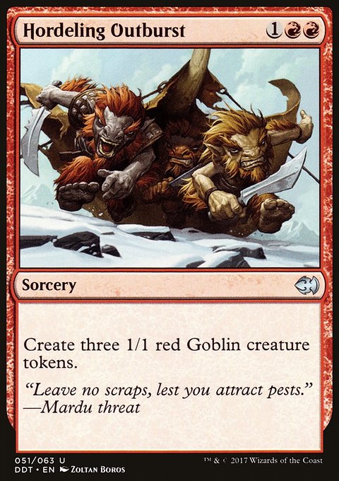 Hordeling Outburst, Duel Decks: Merfolk vs. Goblins #51, Magic: The Gathering card