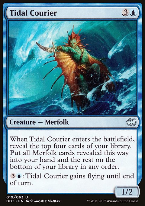 Tidal Courier, Duel Decks: Merfolk vs. Goblins #19, Magic: The Gathering card