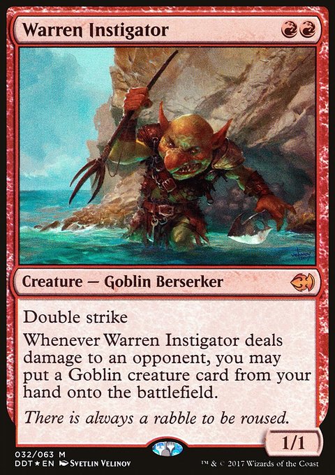 Warren Instigator, Duel Decks: Merfolk vs. Goblins #32, Magic: The Gathering card