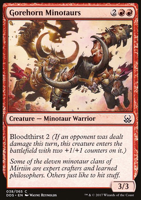 Gorehorn Minotaurs, Duel Decks: Mind vs. Might #38, Magic: The Gathering card