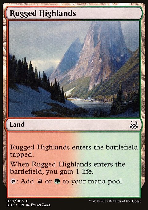 Rugged Highlands, Duel Decks: Mind vs. Might #59, Magic: The Gathering card