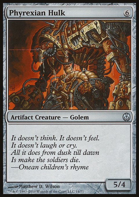 Phyrexian Hulk, Duel Decks: Phyrexia vs. the Coalition #14, Magic: The Gathering card