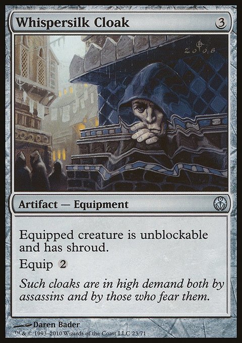 Whispersilk Cloak, Duel Decks: Phyrexia vs. the Coalition #23, Magic: The Gathering card