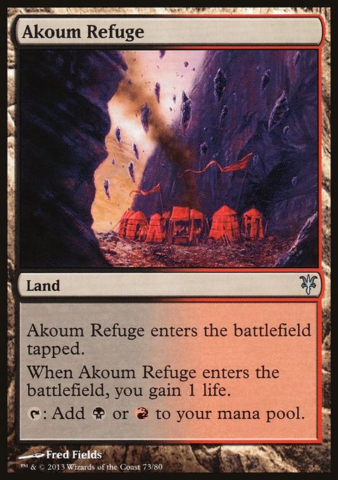 Akoum Refuge, Duel Decks: Sorin vs. Tibalt #73, Magic: The Gathering card