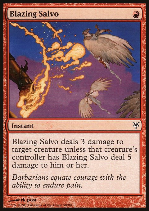 Blazing Salvo, Duel Decks: Sorin vs. Tibalt #58, Magic: The Gathering card